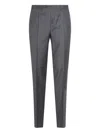 Canali Belt Loop Casual Pants In Blue