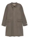 Canali Pocket-collared Coat In Brown