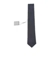 Canali Geometric-pattern Tie In Black