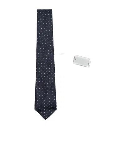 Canali Pointed Tie In Black