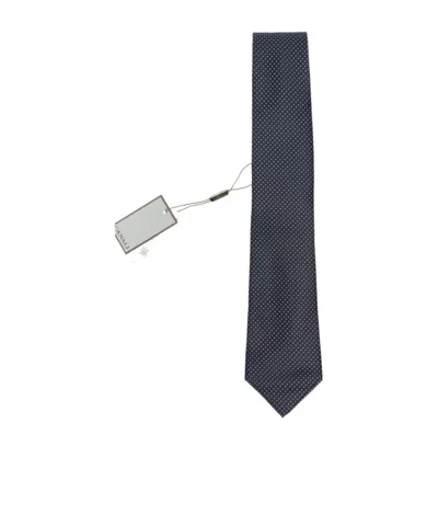 Canali Pointed Tie In Blue