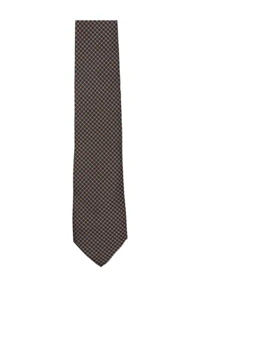 Canali Pointed Tie In Brown