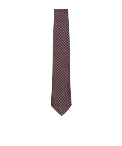 Canali Pointed Tie In Brown