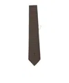 Canali Pointed Tie In Brown
