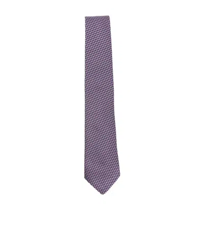 Canali Pointed Tie In Purple