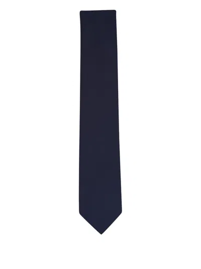 Canali Pointed-tip Tie In Blue