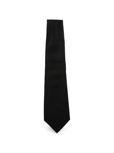 Canali Pointed-tip Tie In Black