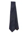 Canali Polka-dot Silk Tie In Blue