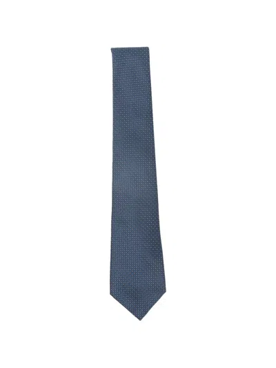 Canali Polka-dot Tie In Blue