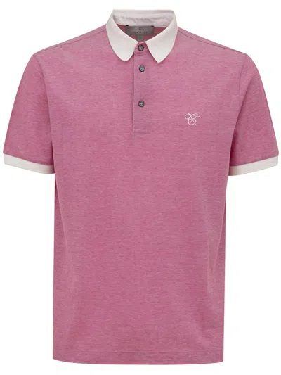 Canali Polo  Pink Short Sleeve