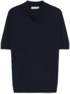 Canali Polo-collar T-shirt In Blue