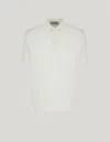 Canali Polo En Lin Blanc In White