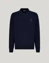 Canali Polo En Polycoton Avec Broderie Bleu Marine In Blue