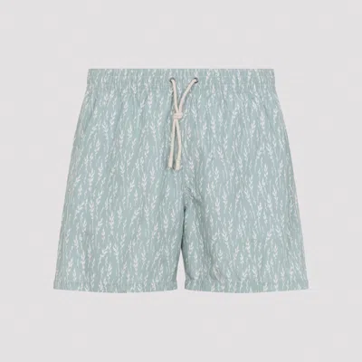 Canali Drawstring Swim Shorts In Blue