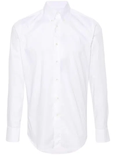 Canali Poplin Shirt In Weiss