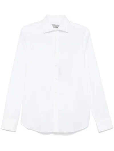 Canali Poplin Shirt In 中性色
