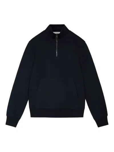 Canali Pouch-pocket Sweatshirt In Blue