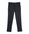 Canali Garment-dyed Stretch-lyocell And Cotton-blend Trousers In Black