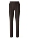 Canali Pressed-crease Trousers In Brown
