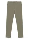 Canali Pressed-crease Trousers In Grün