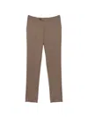 Canali Walnut Stretch Wool Regular-fit Pants In Brown