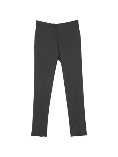 Canali Pressed-crease Tailored Trousers In Black