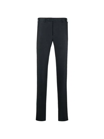 Canali Pressed-crease Tailored Trousers In Black