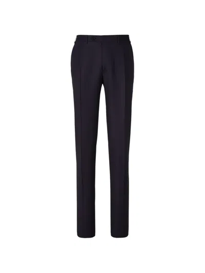Canali Pressed-crease Trousers In Blue