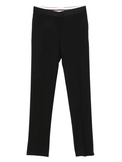 Canali Pressed-crease Trousers In Black