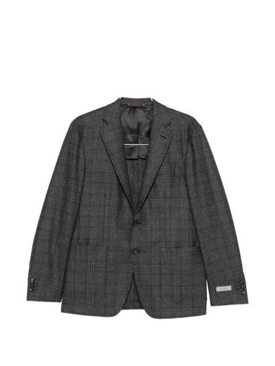 Canali Prince Of Wales Check Blazer In Multi