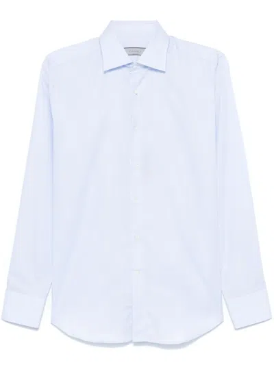 Canali Prince-of-wales-check Shirt In Blue