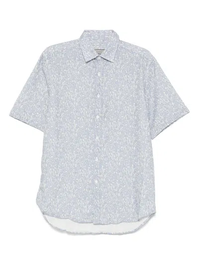 Canali Printed Shirt In Blue