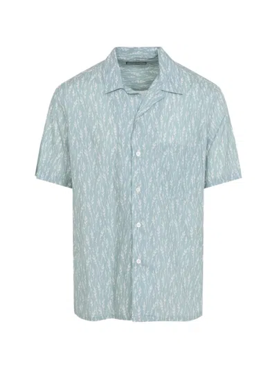 Canali Printed Shirt In Green