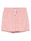 Canali Printed Swim Shorts In Pink