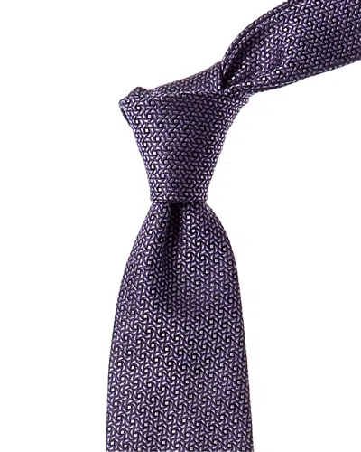 Canali Purple Silk Tie