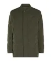 Canali Quilted Button-front Coat In Green