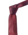 Canali Red Silk Tie In Red