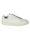 Canali Refined Sheep Skin Sneakers With Minimalist Aesthetic In White
