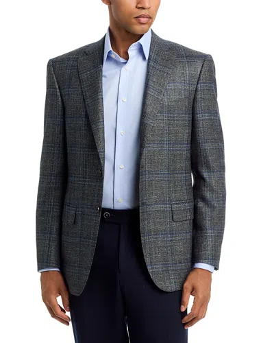 Canali Regular Fit Check Sport Coat In Blue