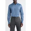 Canali Regular Fit Cotton Jersey Button-up Shirt In Blue