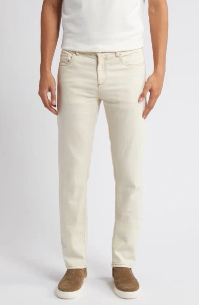 Canali Regular Fit Five-pocket Pants In Light Beige
