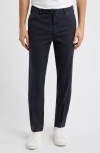 Canali Regular Fit Flat Front Comfort Twill Pants In Navy