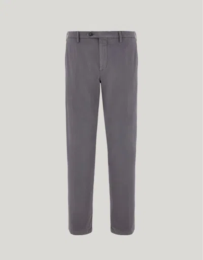 Canali Regular Fit Gray Chinos In Cotton And Cashmere Gabardine