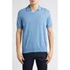 Canali Regular Fit Johnny Collar Polo In Light Blue