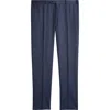 Canali Regular Fit Plaid Wool Pants In Dark Blue