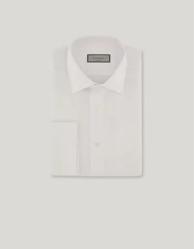 Canali Regular Fit Shirt In White Cotton