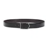 Canali Reversible Leather Belt In Black