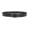 Canali Reversible Leather Belt In Black