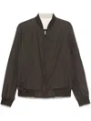 Canali Reversible Bomber Jacket In Brown