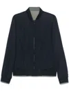 Canali Reversible Bomber Jacket In Blue